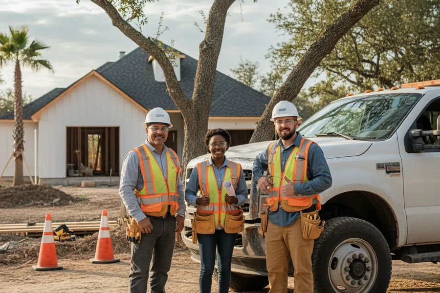 The Terracotta Construction crew at a job site in Montgomery County, Texas