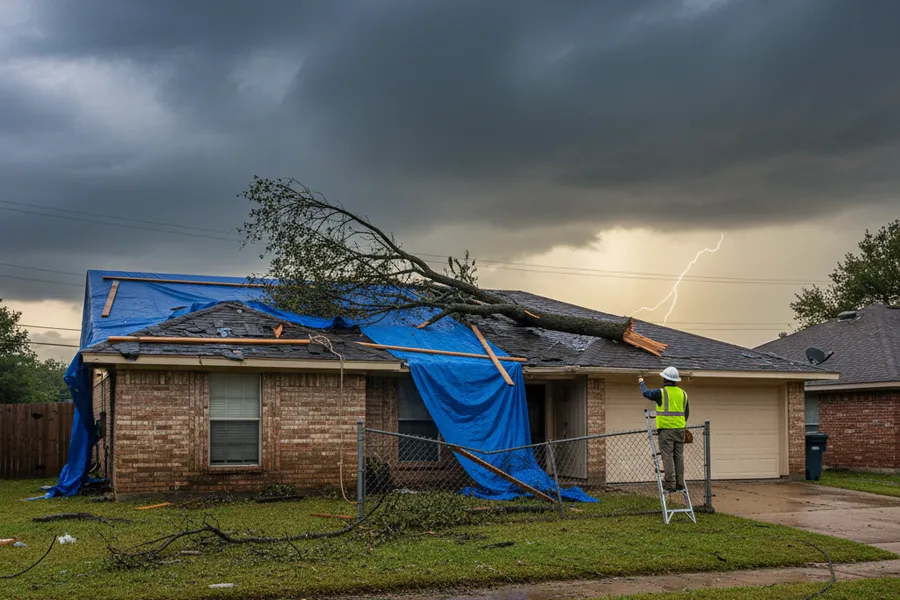 Securing a Texas property after storm damage