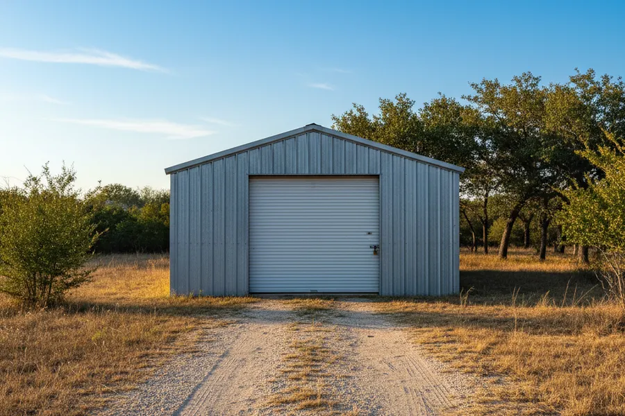 Metal garage and storage building in Texas